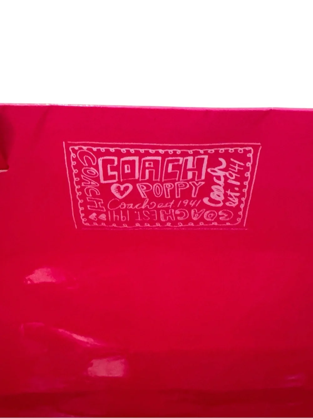 Coach Poppy collection paper shopping bag